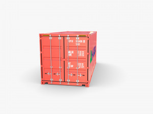20ft shipping container hyundai 3D 模型
