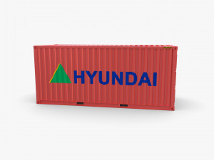 20ft shipping container hyundai 3D 模型