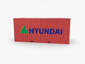 20ft shipping container hyundai 3D Model