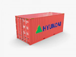 20ft shipping container hyundai 3D Model