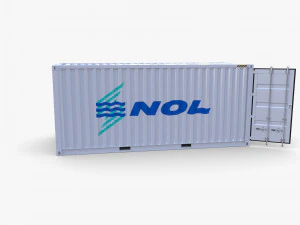 20ft shipping container nol 3D Model
