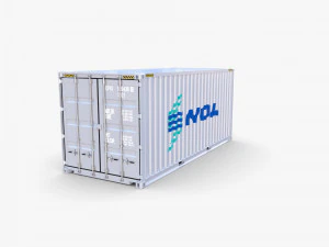 20ft shipping container nol 3D Model
