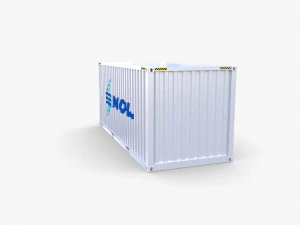 20ft shipping container nol 3D Model