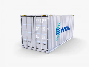 20ft shipping container nol 3D Model