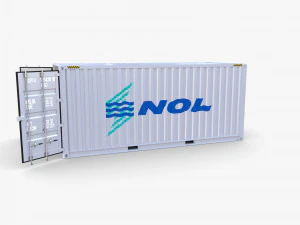 20ft shipping container nol 3D Model