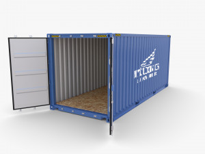 20ft shipping container nyk logistics v1 3D Model