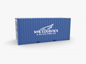 20ft shipping container nyk logistics v1 3D मॉडल