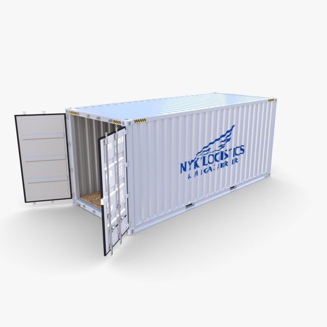 20ft shipping container nyk logistics v2 Modelo 3D .c4d .max .obj .3ds .fbx .stl .blend 