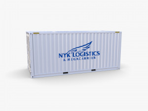 20ft shipping container nyk logistics v2 Modelo 3D