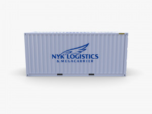20ft shipping container nyk logistics v2 Modelo 3D