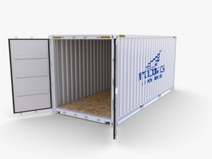 20ft shipping container nyk logistics v2 Modelo 3D