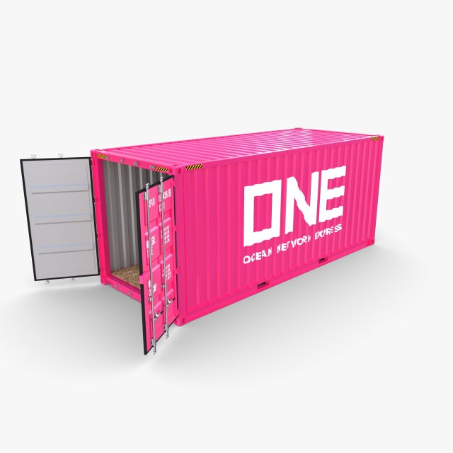20ft shipping container one 3D Модель .c4d .max .obj .3ds .fbx .stl .blend 