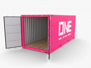 20ft shipping container one 3D Model