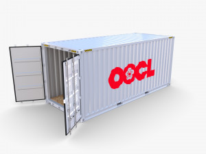 20ft shipping container oocl Modello 3D