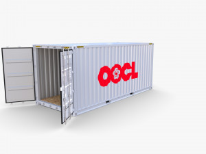 20ft shipping container oocl Modello 3D