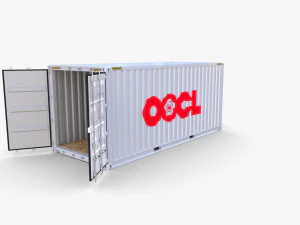 20ft shipping container oocl 3D Model