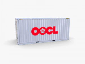 20ft shipping container oocl 3D Model