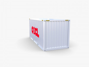 20ft shipping container oocl Modello 3D