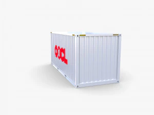 20ft shipping container oocl 3D Model