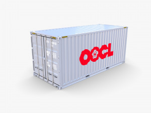 20ft shipping container oocl Modello 3D