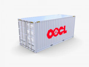 20ft shipping container oocl 3D Model