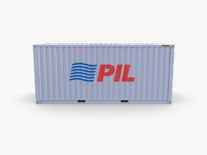 20ft shipping container pil Modelo 3D