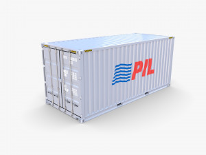 20ft shipping container pil Modelo 3D