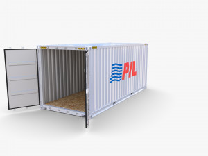 20ft shipping container pil Modelo 3D