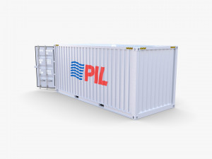 20ft shipping container pil Modelo 3D