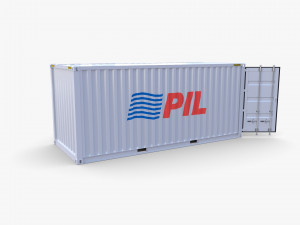 20ft shipping container pil Modelo 3D