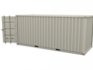 20ft shipping container pil Modelo 3D