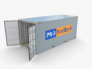 20ft shipping container po nedlloyd v1 Modelo 3D