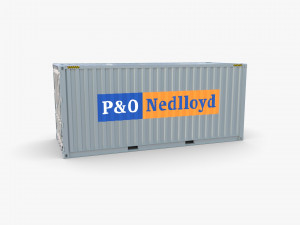 20ft shipping container po nedlloyd v1 3Dモデル