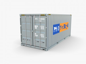 20ft shipping container po nedlloyd v1 3Dモデル