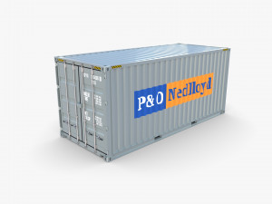 20ft shipping container po nedlloyd v1 3Dモデル