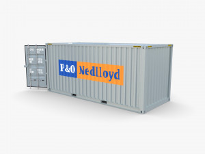 20ft shipping container po nedlloyd v1 3Dモデル