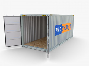20ft shipping container po nedlloyd v1 3Dモデル