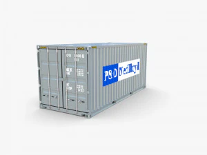 20ft shipping container po nedlloyd v2 3D Model
