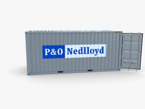 20ft shipping container po nedlloyd v2 3D Model