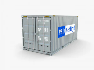 20ft shipping container po nedlloyd v2 3D Model