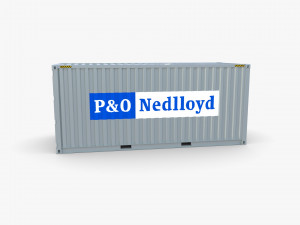 20ft shipping container po nedlloyd v2 3D Model