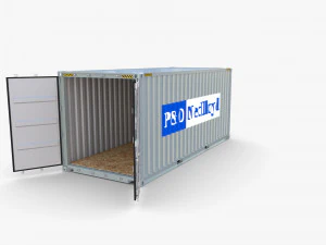 20ft shipping container po nedlloyd v2 3D Model