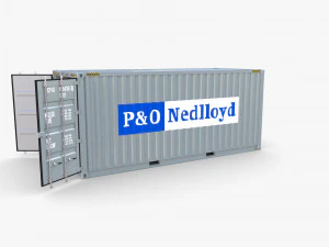 20ft shipping container po nedlloyd v2 3D Model