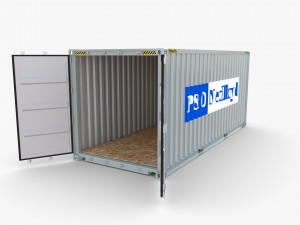 20ft shipping container po nedlloyd v2 3D Model