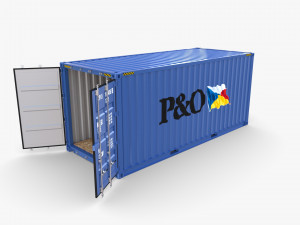 20ft shipping container po v1 Modello 3D