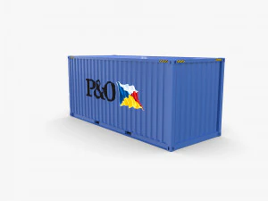 20ft shipping container po v1 3D Model