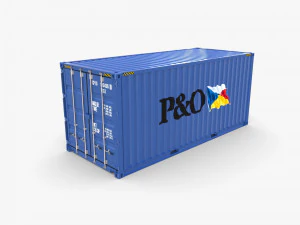20ft shipping container po v1 3D Model