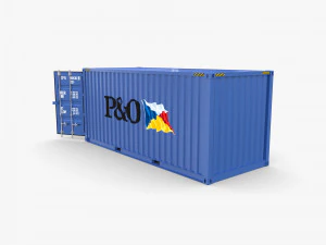 20ft shipping container po v1 3D Model