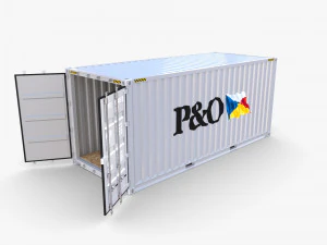 20フィート輸送コンテナpo v2 3Dモデル