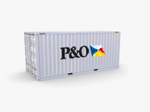 20ft shipping container po v2 3D Model
